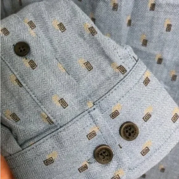 Ben Sherman Mens Shirt S Long Sleeve Button Front Classic Fit Stretch Blue NWT - Picture 5 of 8
